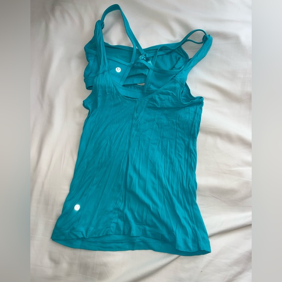 LULULEMON workout too with attached sports bra - Picture 2 of 4